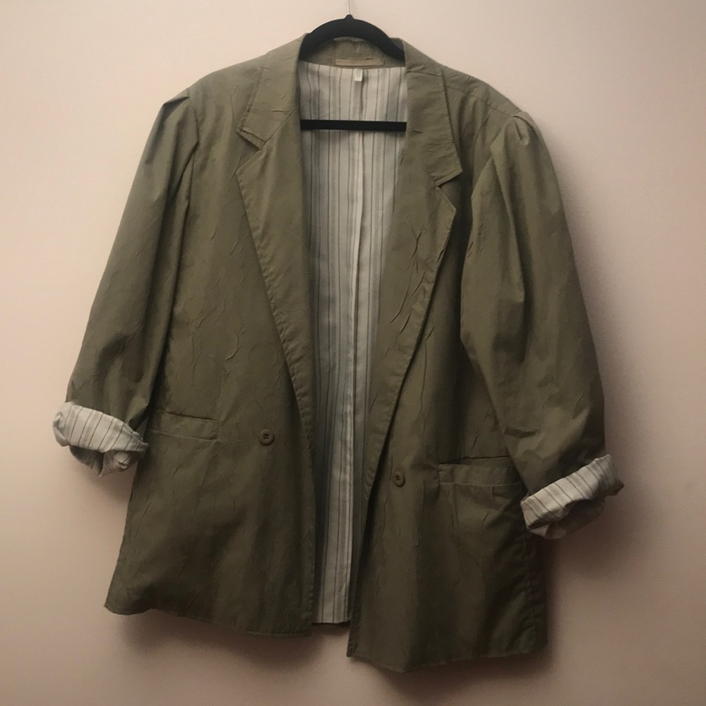 Bubble Sleeve Textured Blazer - image 2